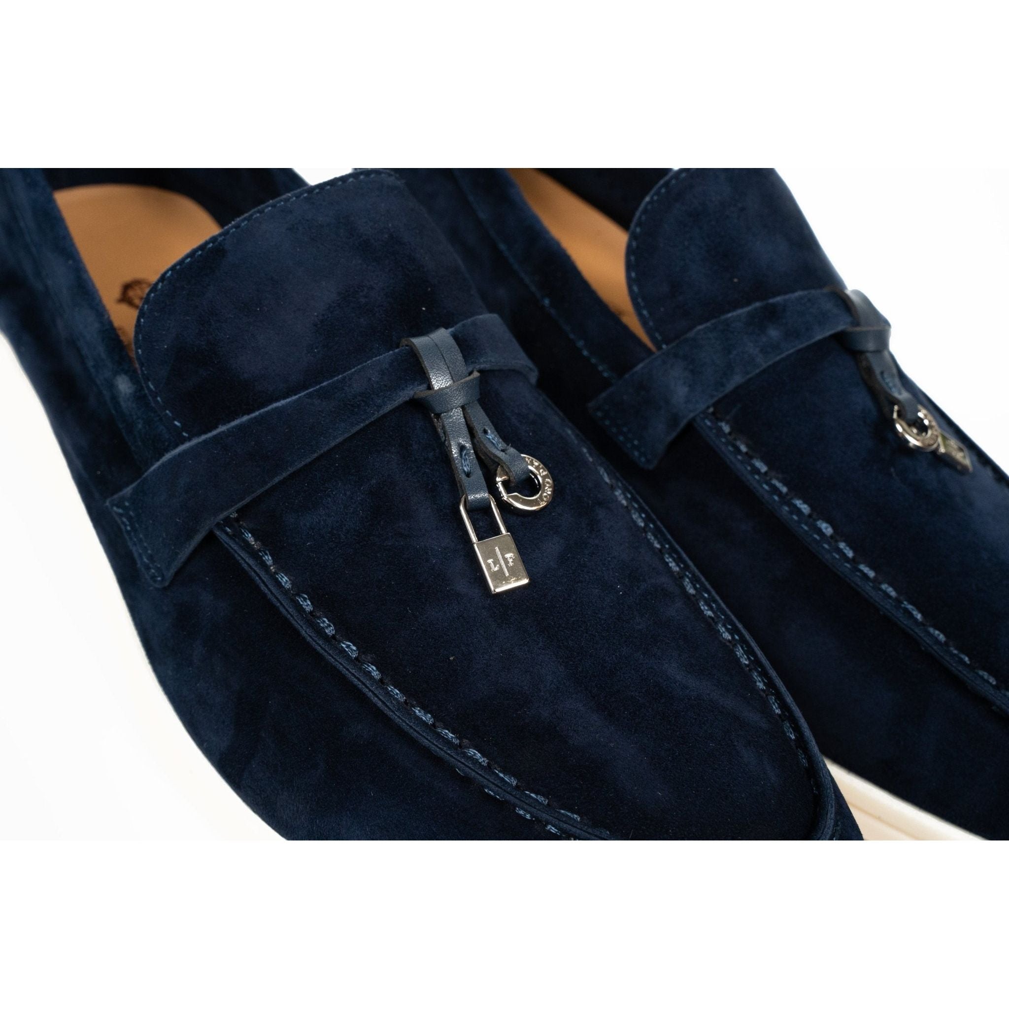 לורו פיאנה - מוקסין בצבע כחול | Branded shoes bymrcrazyshoes