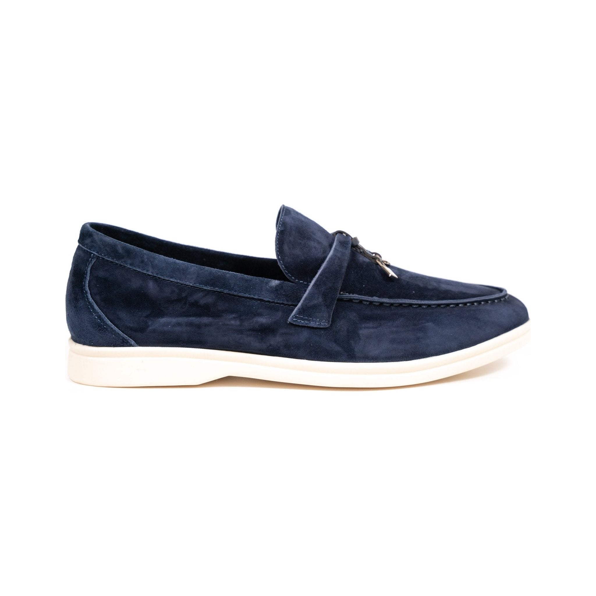 לורו פיאנה - מוקסין בצבע כחול | Branded shoes bymrcrazyshoes
