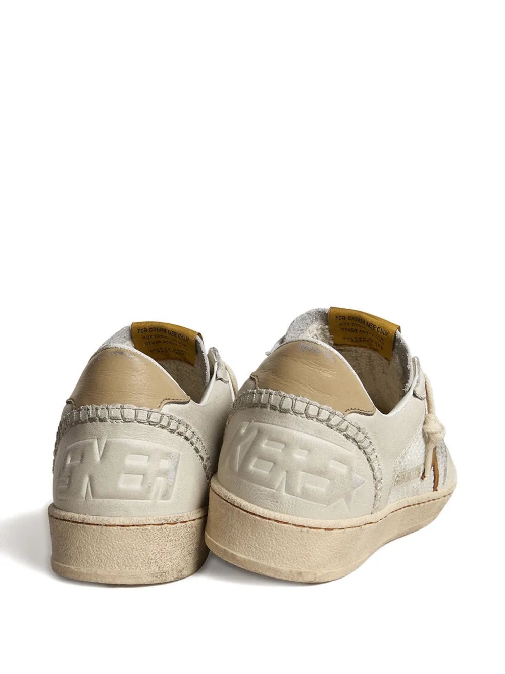 גולדן גוס- בולסטאר לבן רשת כוכב חום | Branded shoes bymrcrazyshoes