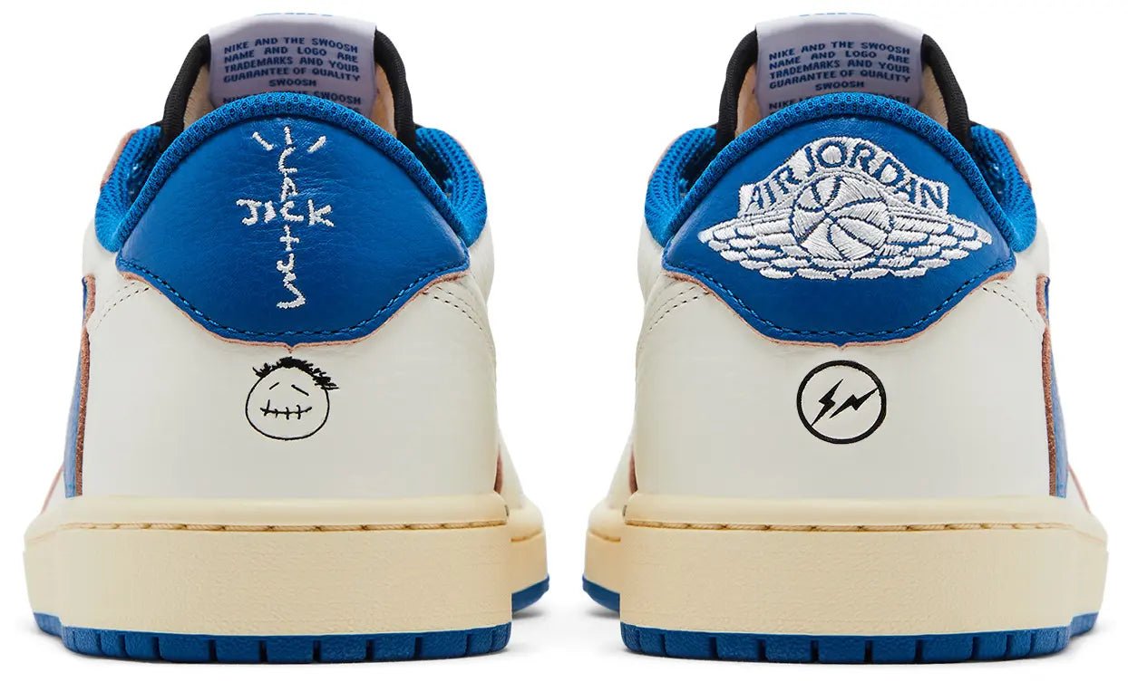 טראוויס סקוט גורדן וואן לואו - לבן וכחול | Branded shoes bymrcrazyshoes