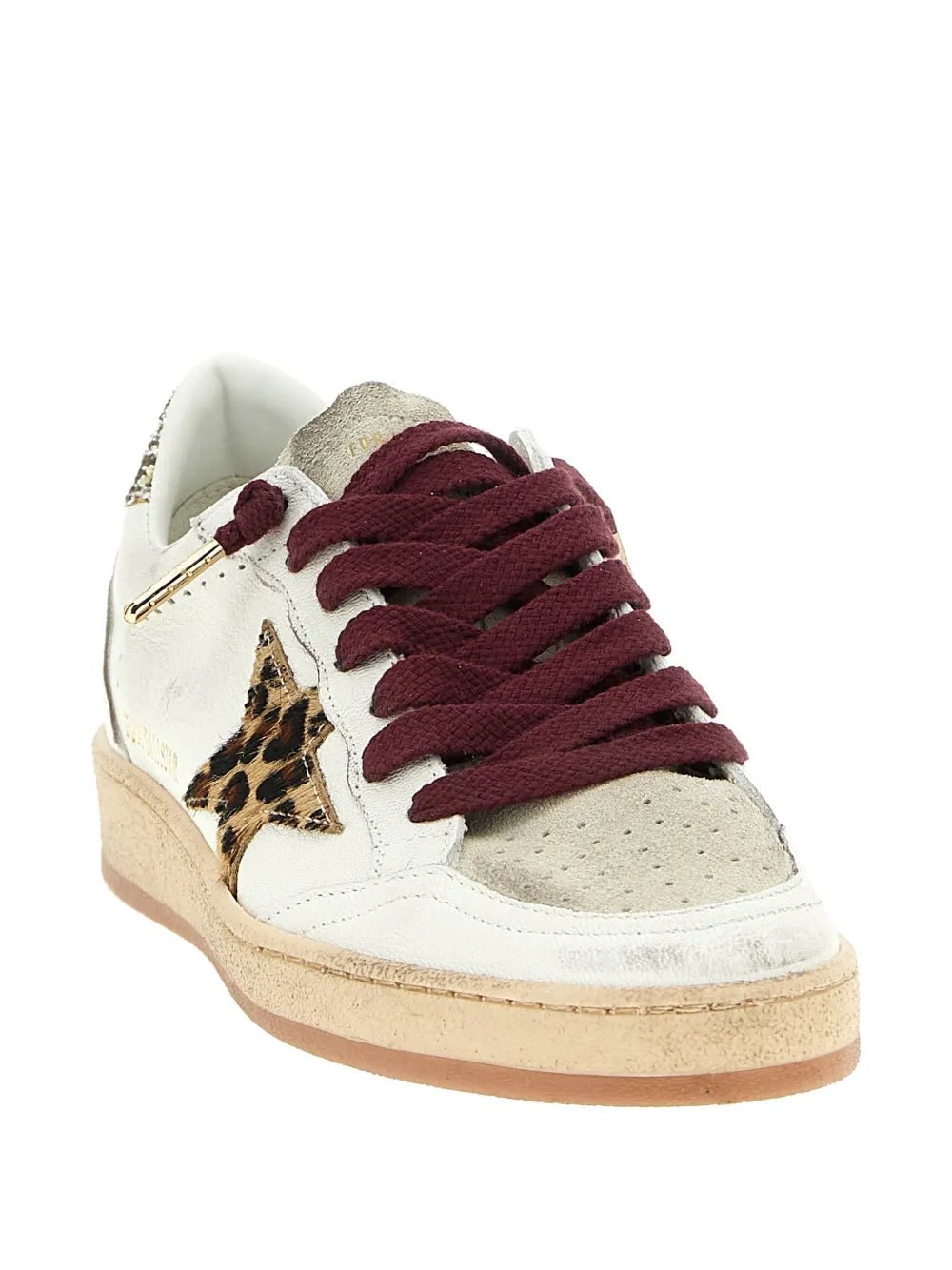 גולדן גוס - בולסטאר לבם בורדו כוכב מנומר | Branded shoes bymrcrazyshoes