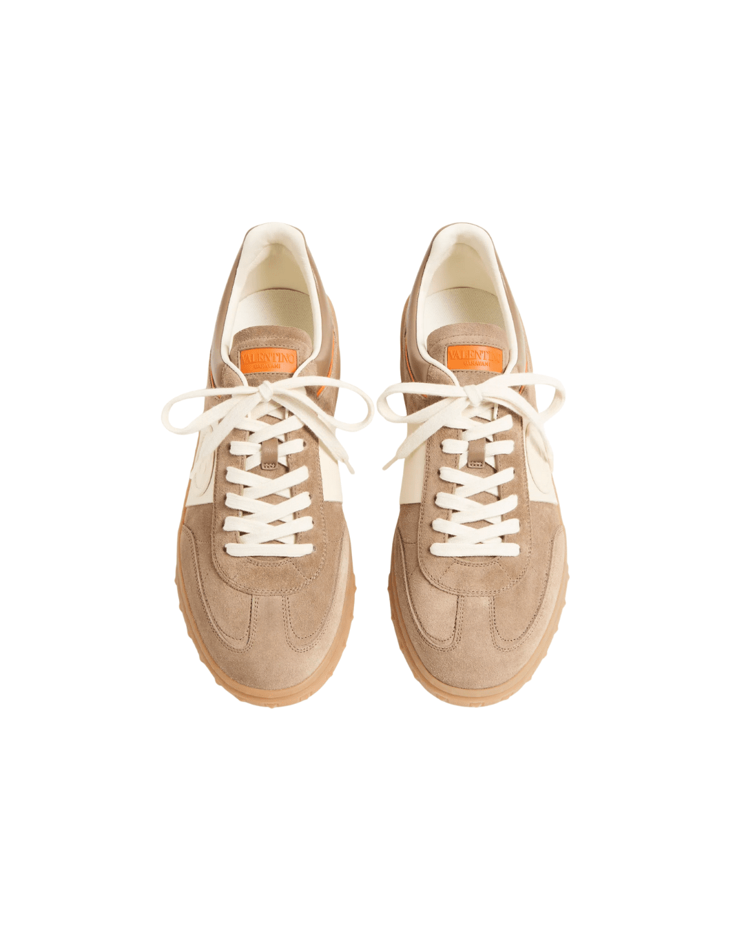 סניקרס ולנטינו - בז לבן סוליה דבש | Branded shoes bymrcrazyshoes