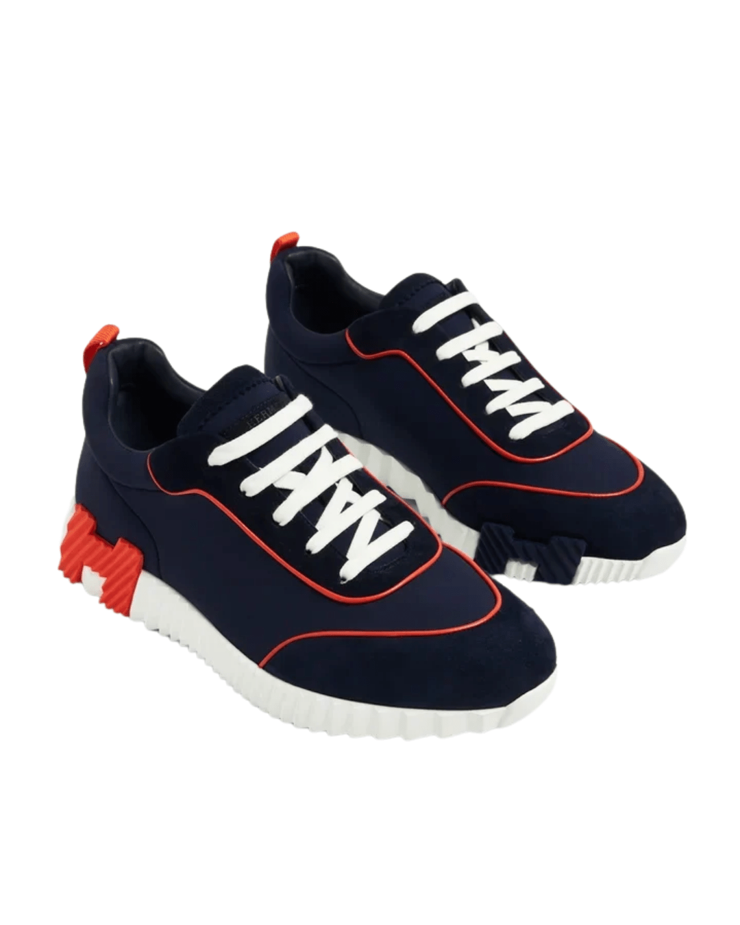 סניקרס הרמס - כחול כהה עם כתום | Branded shoes bymrcrazyshoes