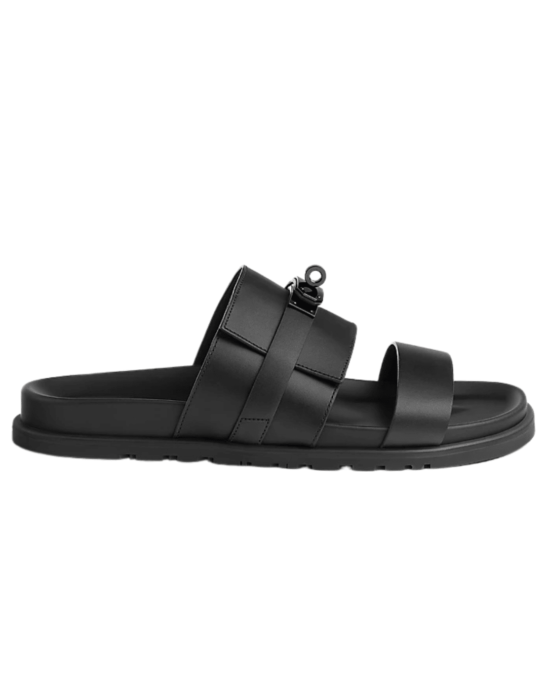 כפכף הרמס - משלוב עם אבזם שחור עור | Branded shoes bymrcrazyshoes