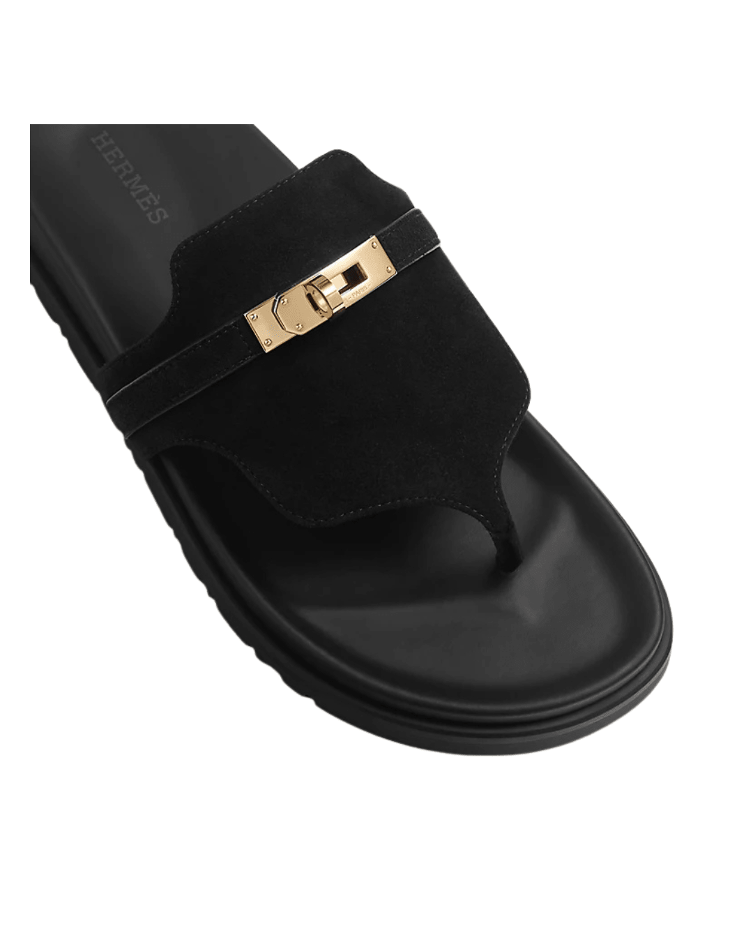 כפכף הרמס אצבע - שחור זמש | Branded shoes bymrcrazyshoes