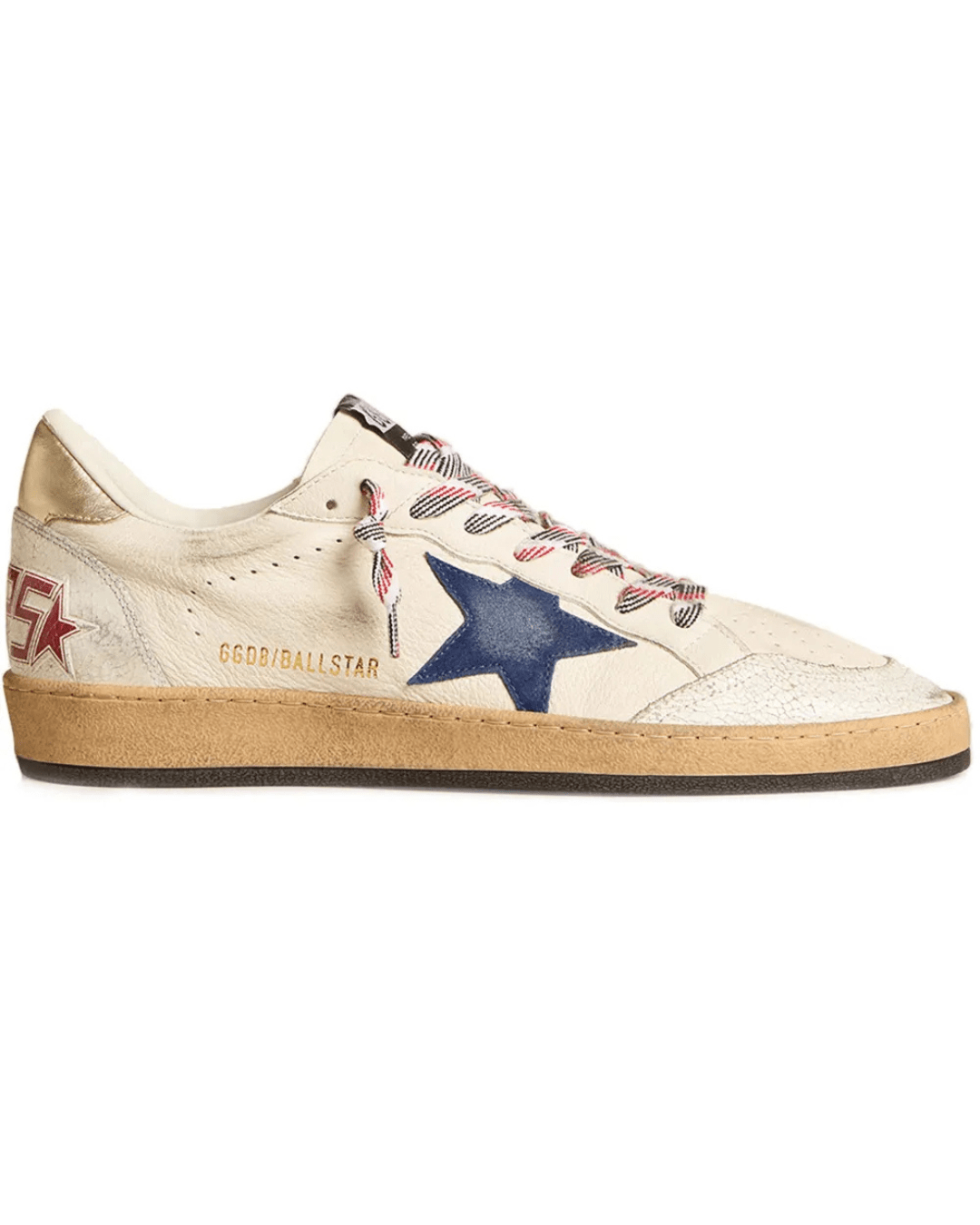 גולדן גוס - בולסטאר לבן שמנת וכוכב כחול | Branded shoes bymrcrazyshoes