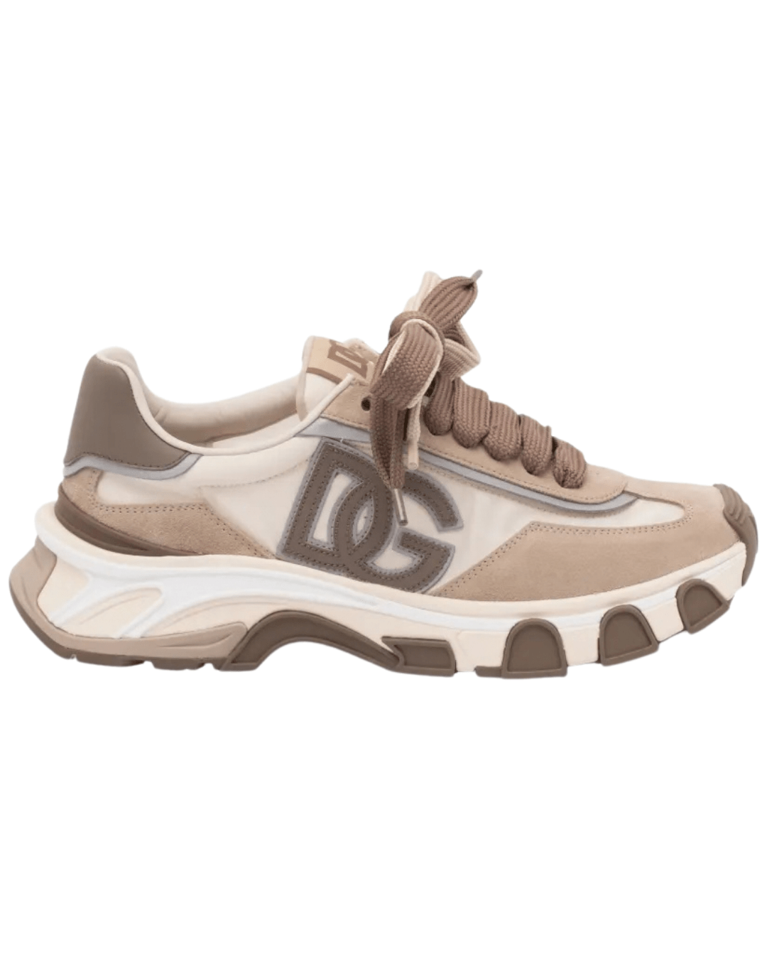 סניקרס דולצה & גאבנה - בז וחום ושרוך כפול | Branded shoes bymrcrazyshoes