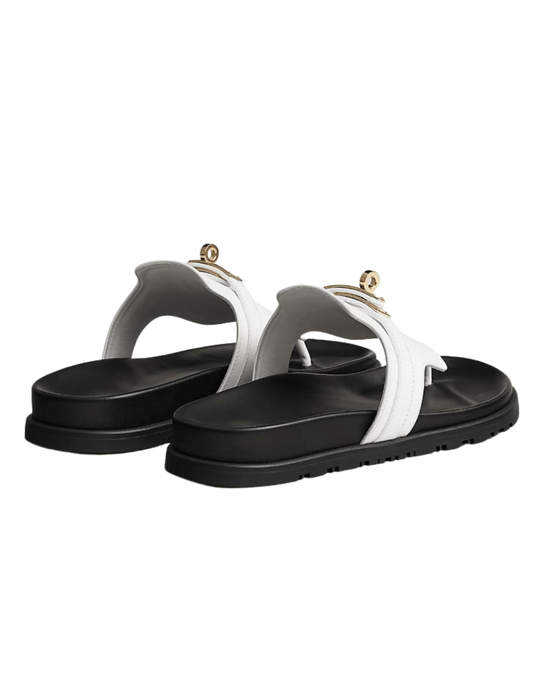 כפכף הרמס - לבן עם אבזם | Branded shoes bymrcrazyshoes