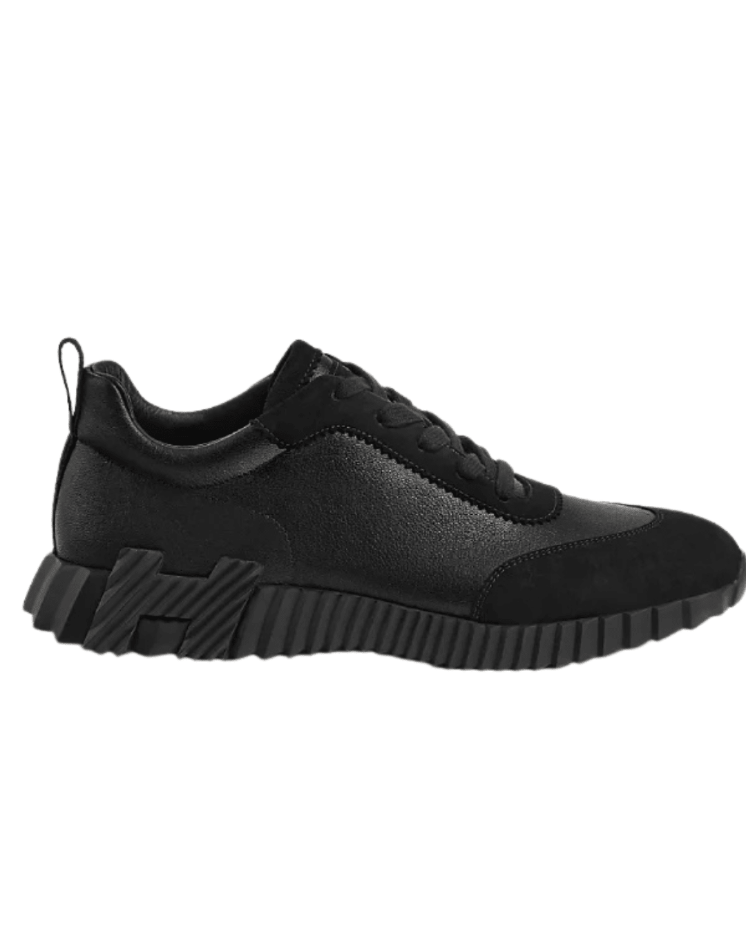 סניקרס הרמס-שחור עור מל | Branded shoes bymrcrazyshoes