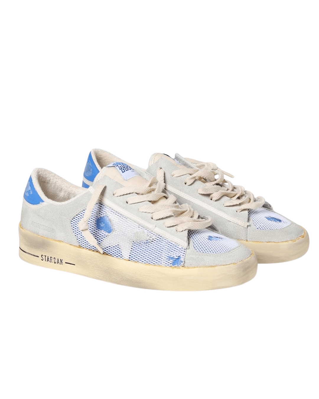 גולדן גוס- סטארדן לבן רשת וכחול | Branded shoes bymrcrazyshoes