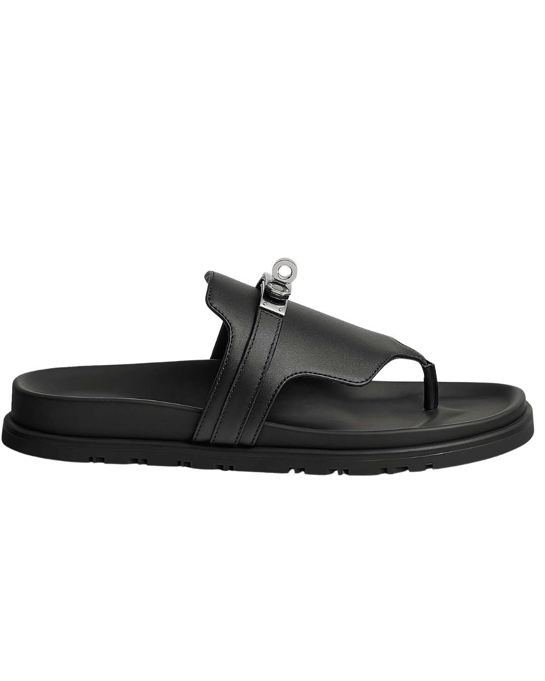 כפכף הרמס - שחור מלא עם אבזם | Branded shoes bymrcrazyshoes