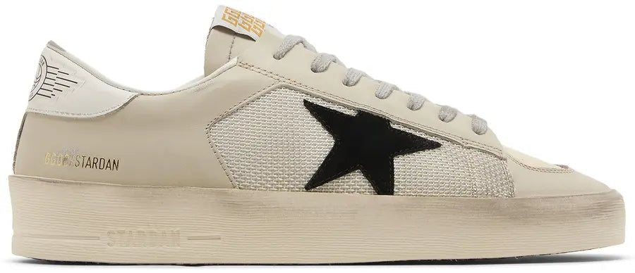גולדן גוס - סטארדן לבן שמנת כוכב שחור | Branded shoes bymrcrazyshoes