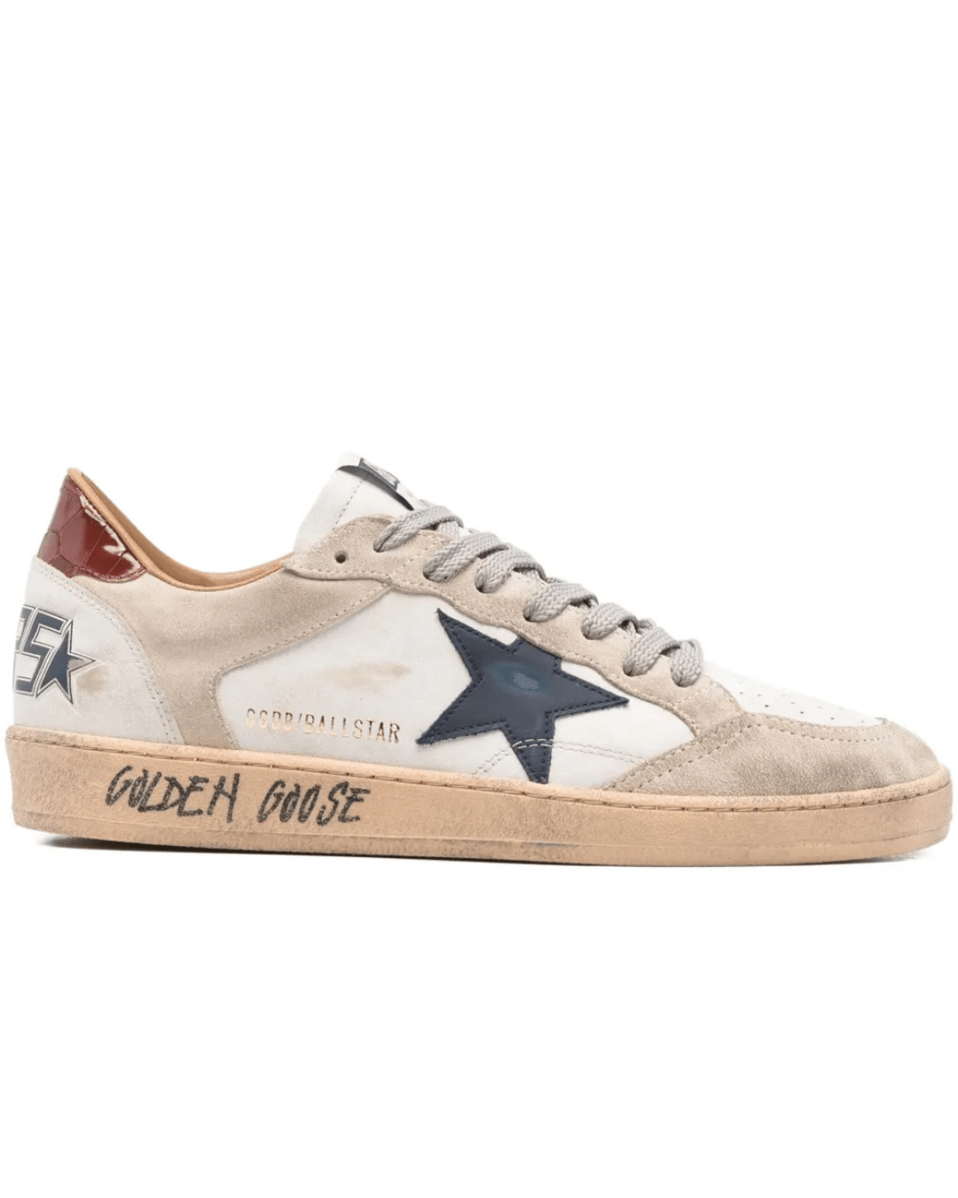 גולדן גוס - בולסטאר לבן אפור עם כוכב כחול | Branded shoes bymrcrazyshoes