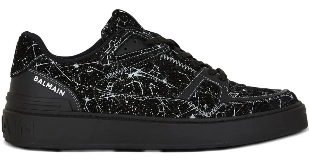 סניקרס בלמיין - שחור עם ציור תפר | Branded shoes bymrcrazyshoes