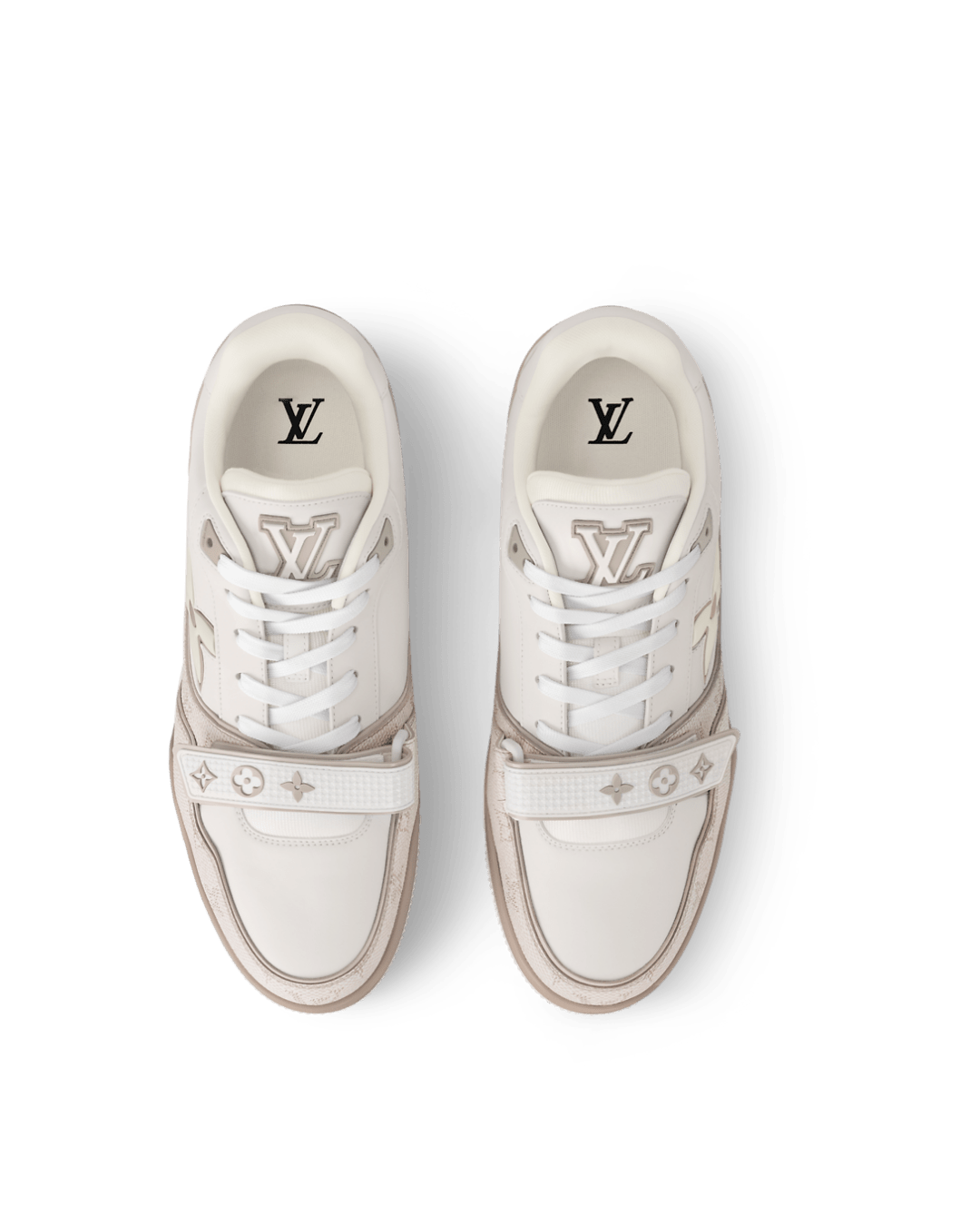 סניקרס לואי ויטון-בז בגוון לבן | Branded shoes bymrcrazyshoes