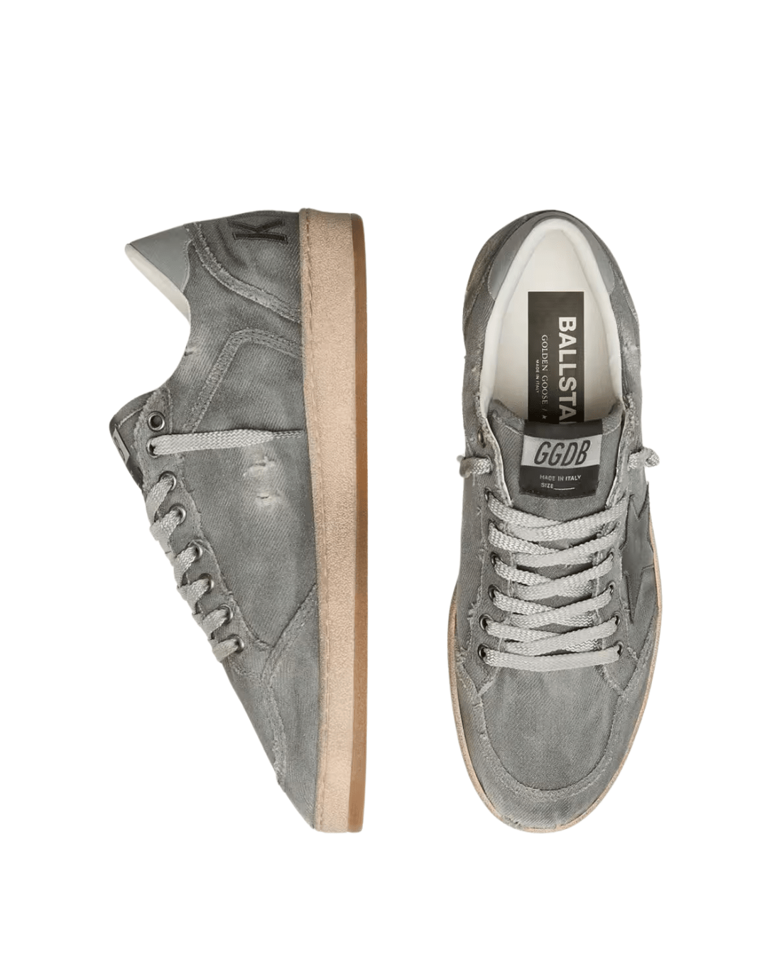 גולדן גוס-בולסטאר אפור מלא עם שפשופף | Branded shoes bymrcrazyshoes