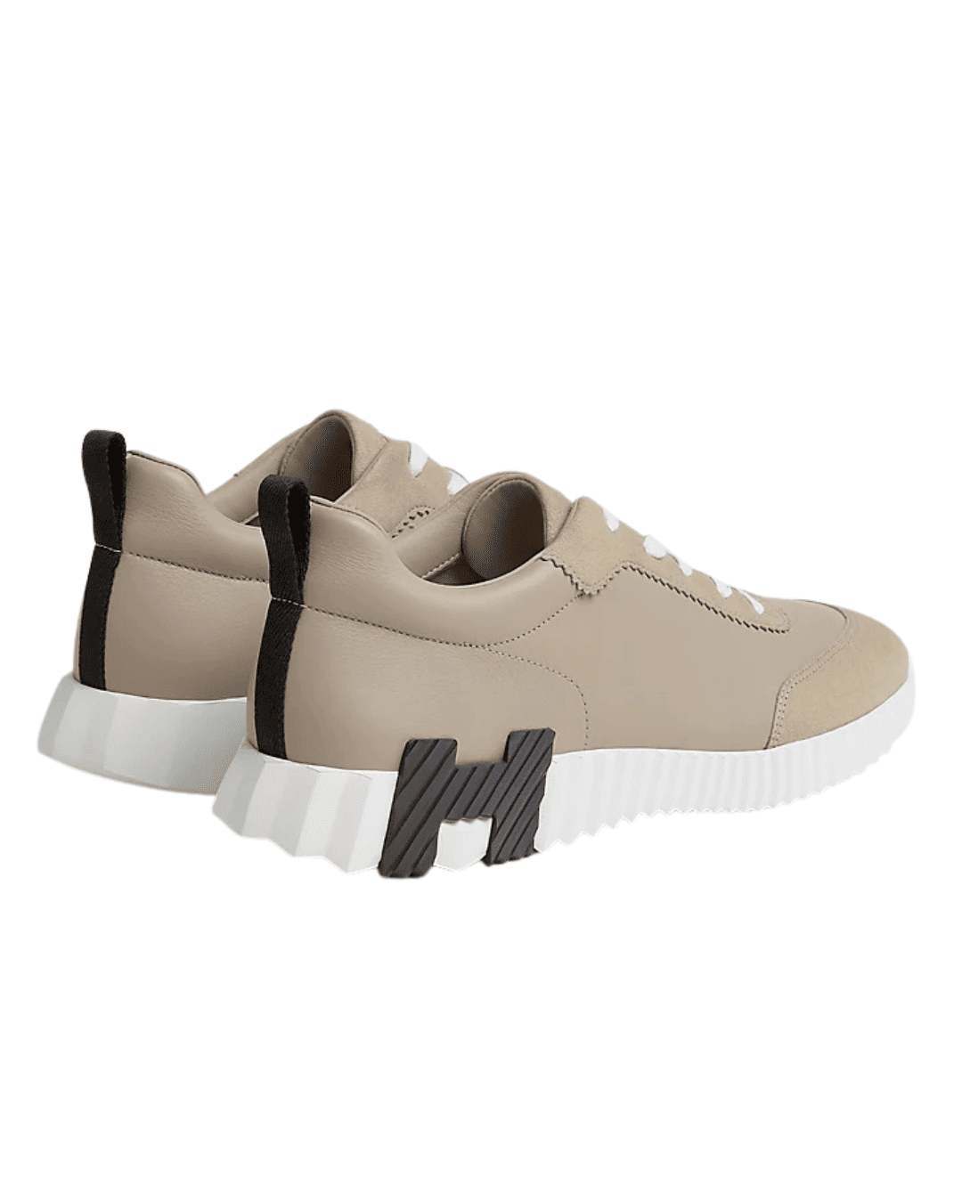 הרמס סניקרס שמנת לוגו שחור | Branded shoes bymrcrazyshoes