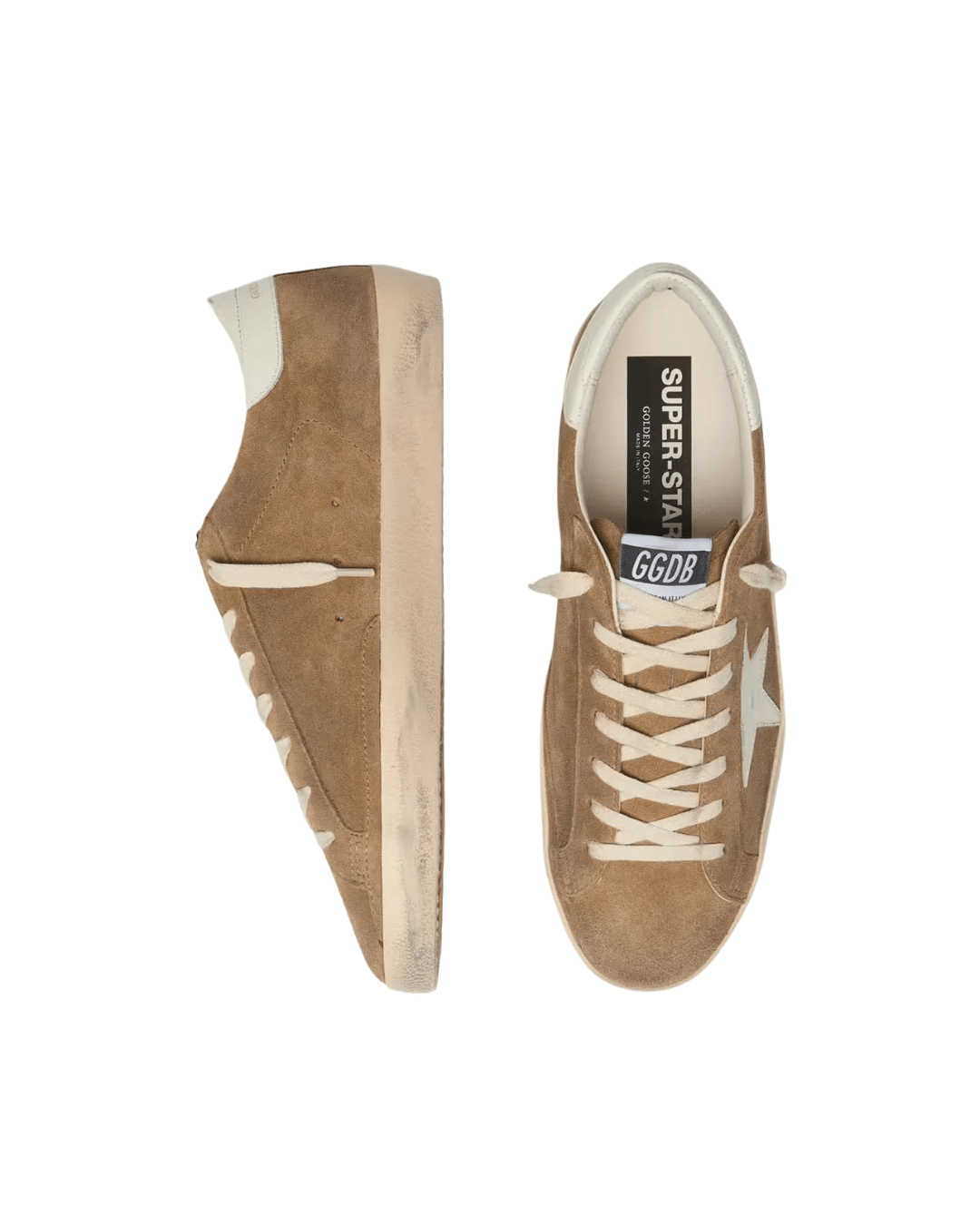 גולדן גוס - סופרסטאר חום בהיר וכוכב לבן | Branded shoes bymrcrazyshoes