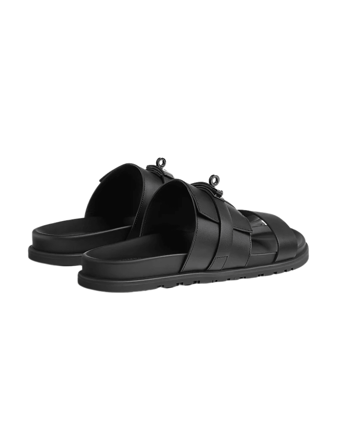 כפכף הרמס - משלוב עם אבזם שחור עור | Branded shoes bymrcrazyshoes