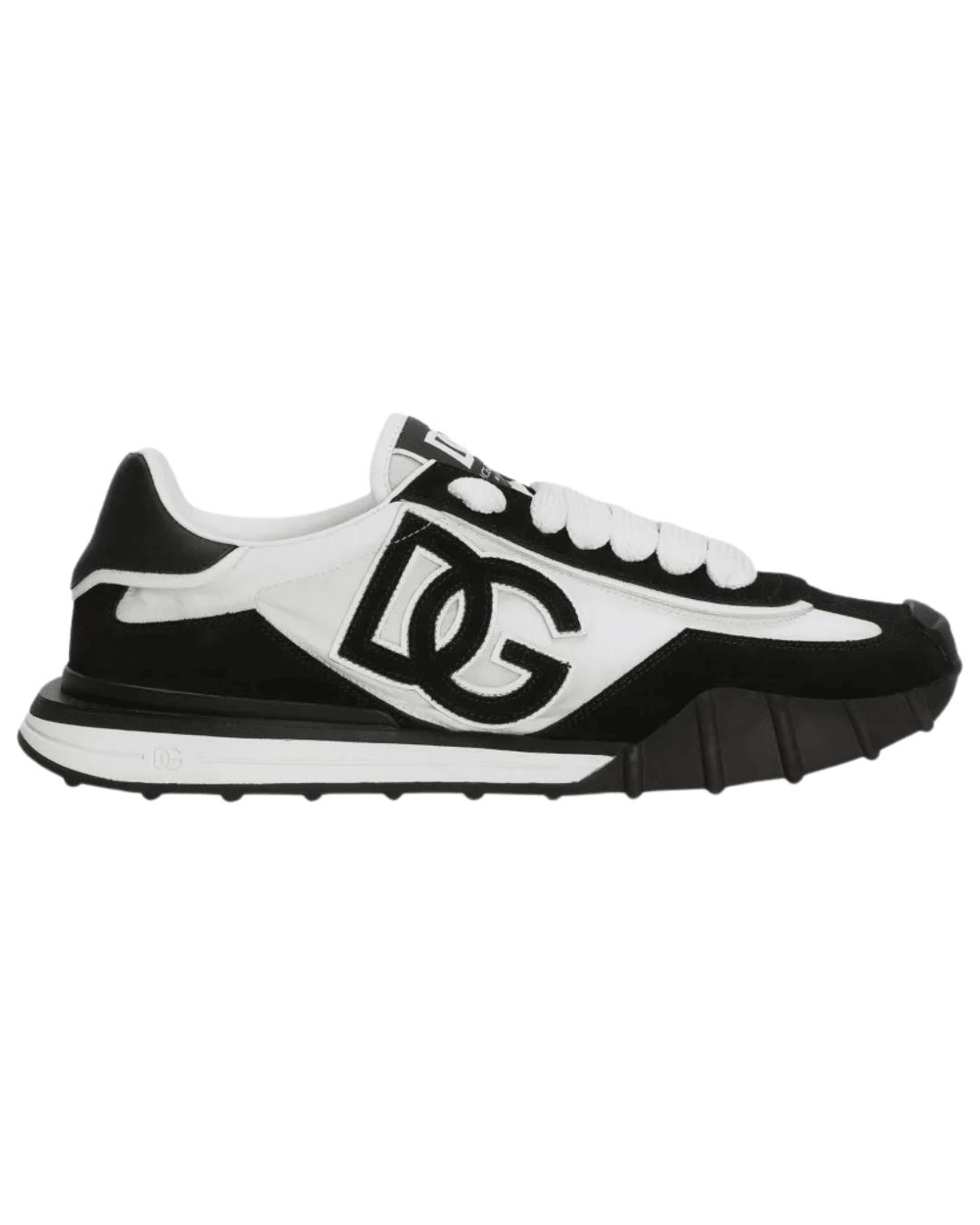 סניקרס דולצה & גאבנה- לבן עם לוגו שחור | Branded shoes bymrcrazyshoes