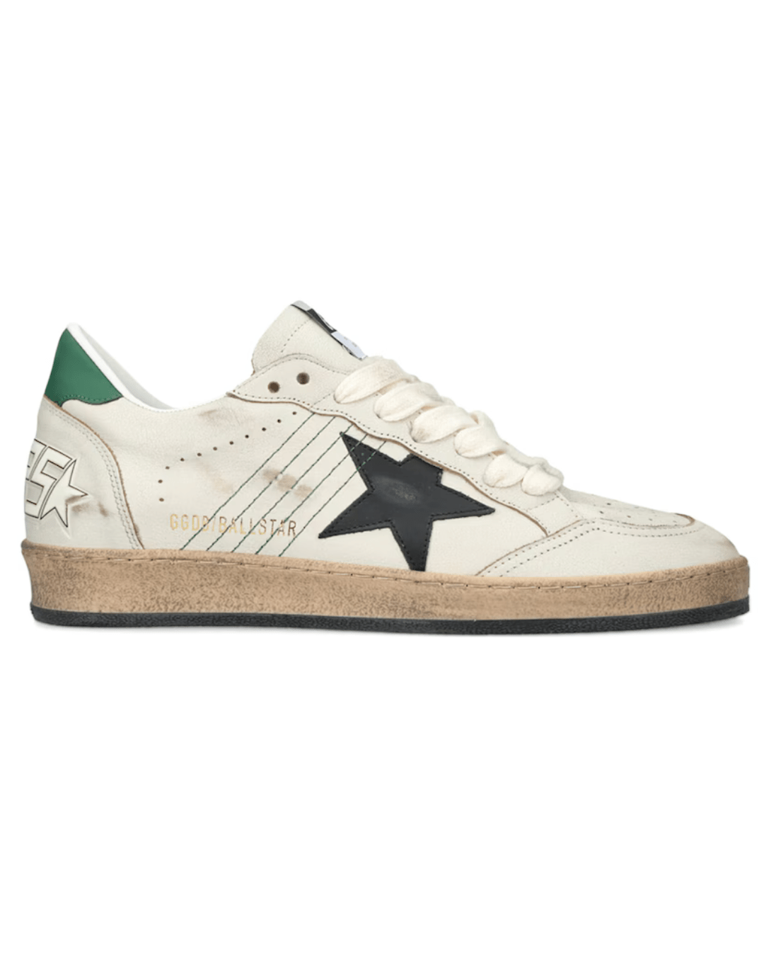 גולדן גוס - בולסטאר לבן עקב ירוק | Branded shoes bymrcrazyshoes
