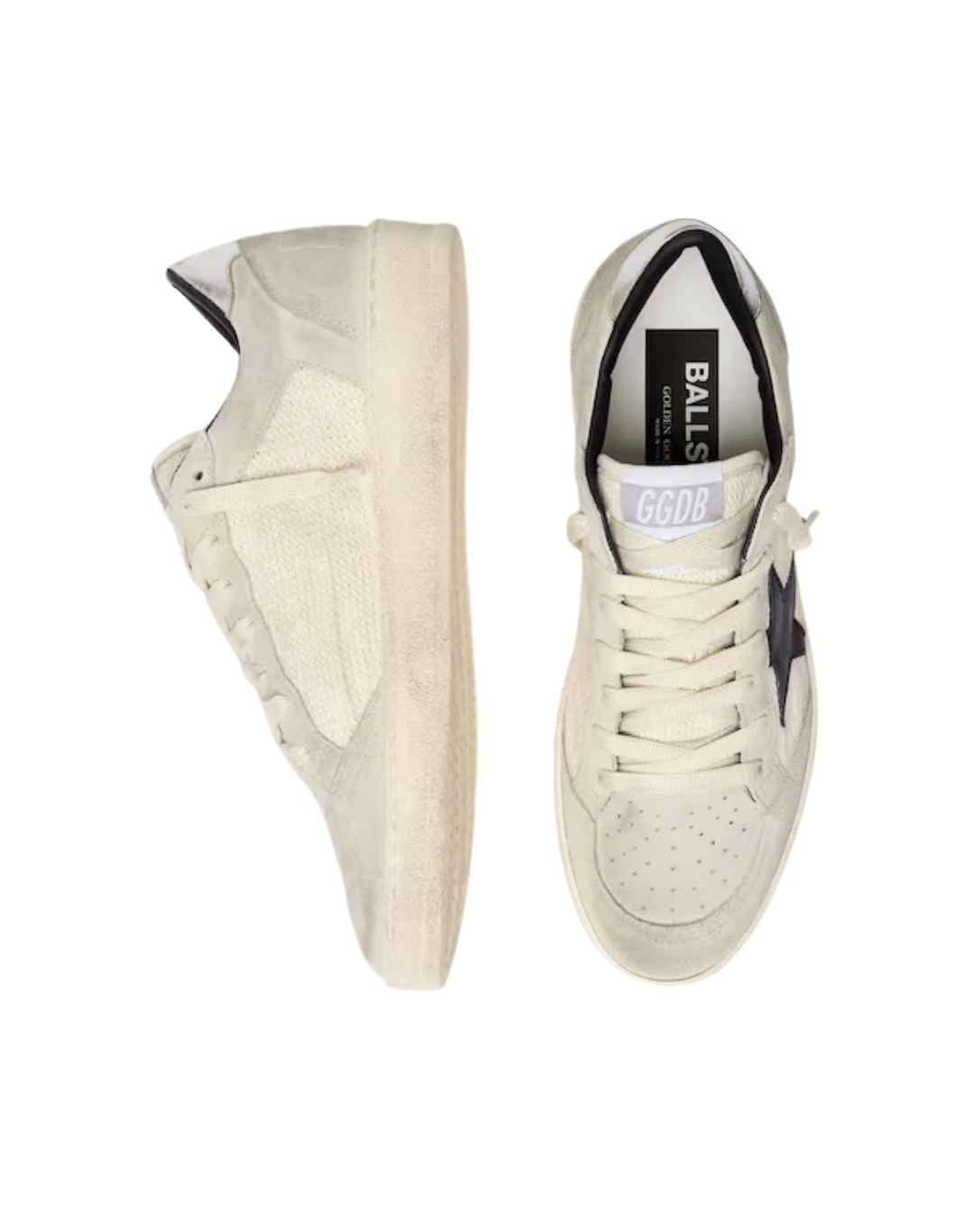 גולדן גוס - בולסטאר לבן ואפור וכוכב כחול | Branded shoes bymrcrazyshoes