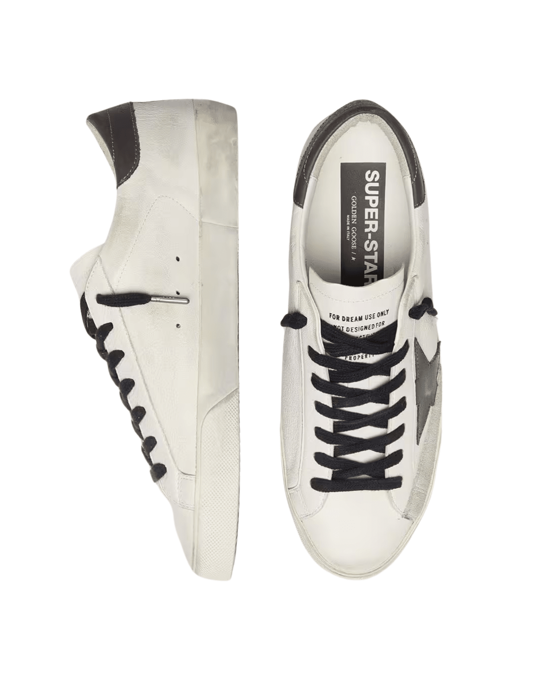גולדן גוס- סופרסטאר לבן עם כוכב ירוק | Branded shoes bymrcrazyshoes