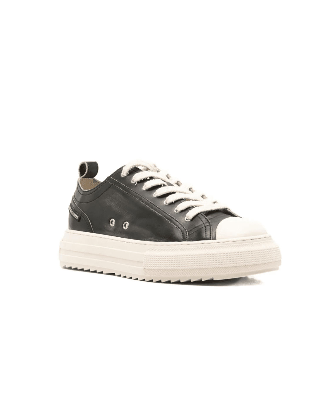 דסקווארד סניקרס - שחור עור | Branded shoes bymrcrazyshoes