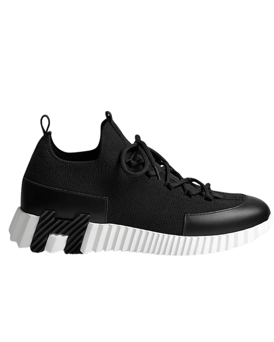 סניקרס הרמס - שחור רשת בשילוב עור | Branded shoes bymrcrazyshoes