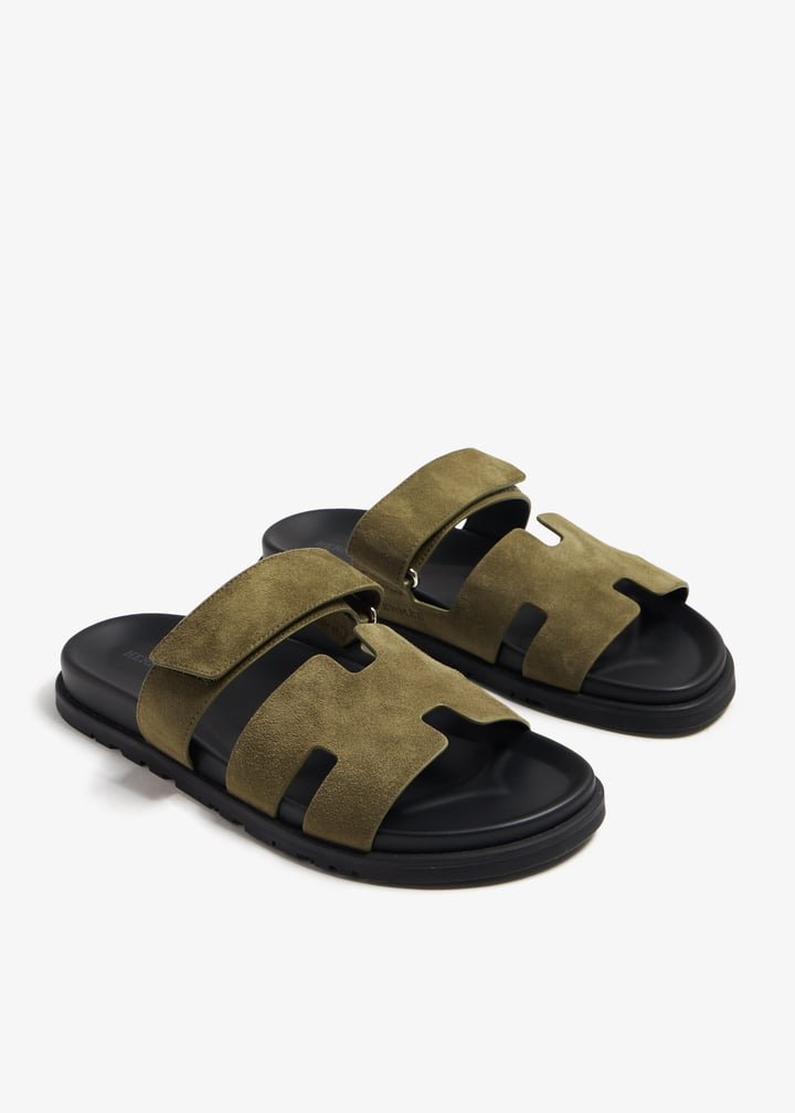 כפכף הרמס ירוק זית זמש | Branded shoes bymrcrazyshoes