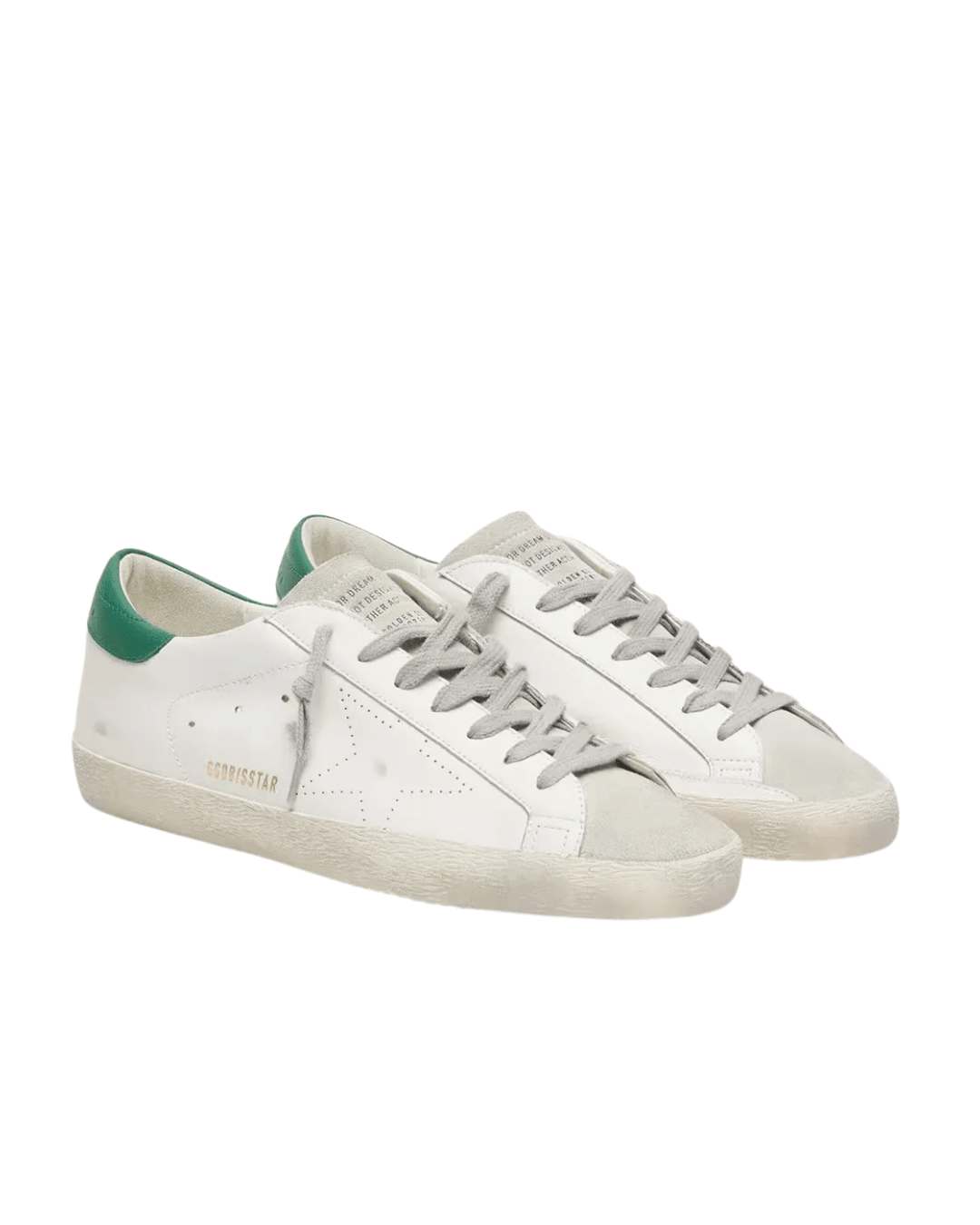 גולדן גוס- סופרסטאר לבן עם אפור וירוק | Branded shoes bymrcrazyshoes