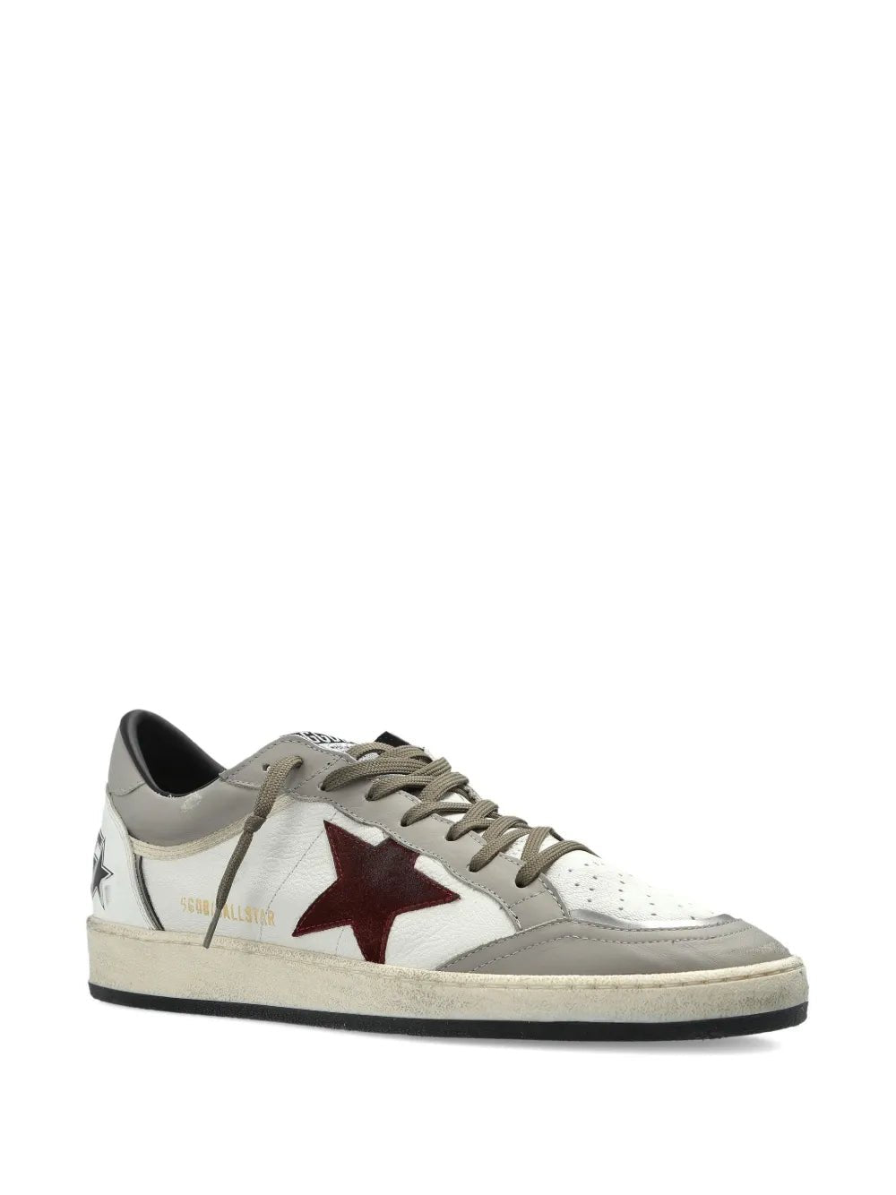 גולדן גוס- בולסטאר לבן עם אפור וכוכב בורדו | Branded shoes bymrcrazyshoes