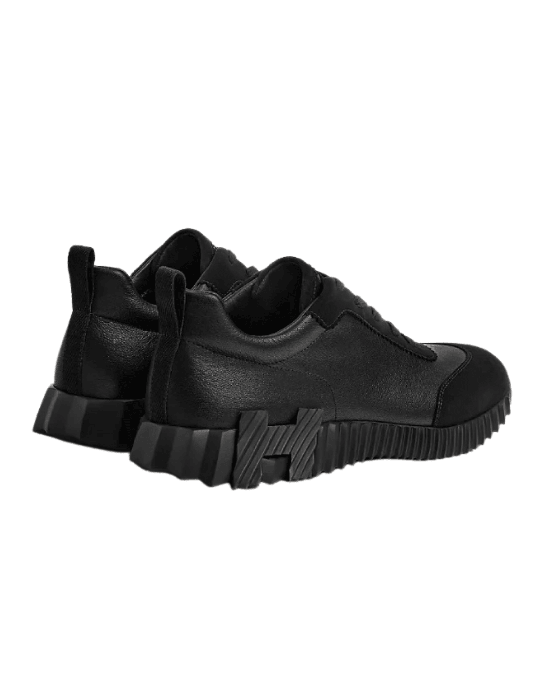 סניקרס הרמס-שחור עור מל | Branded shoes bymrcrazyshoes