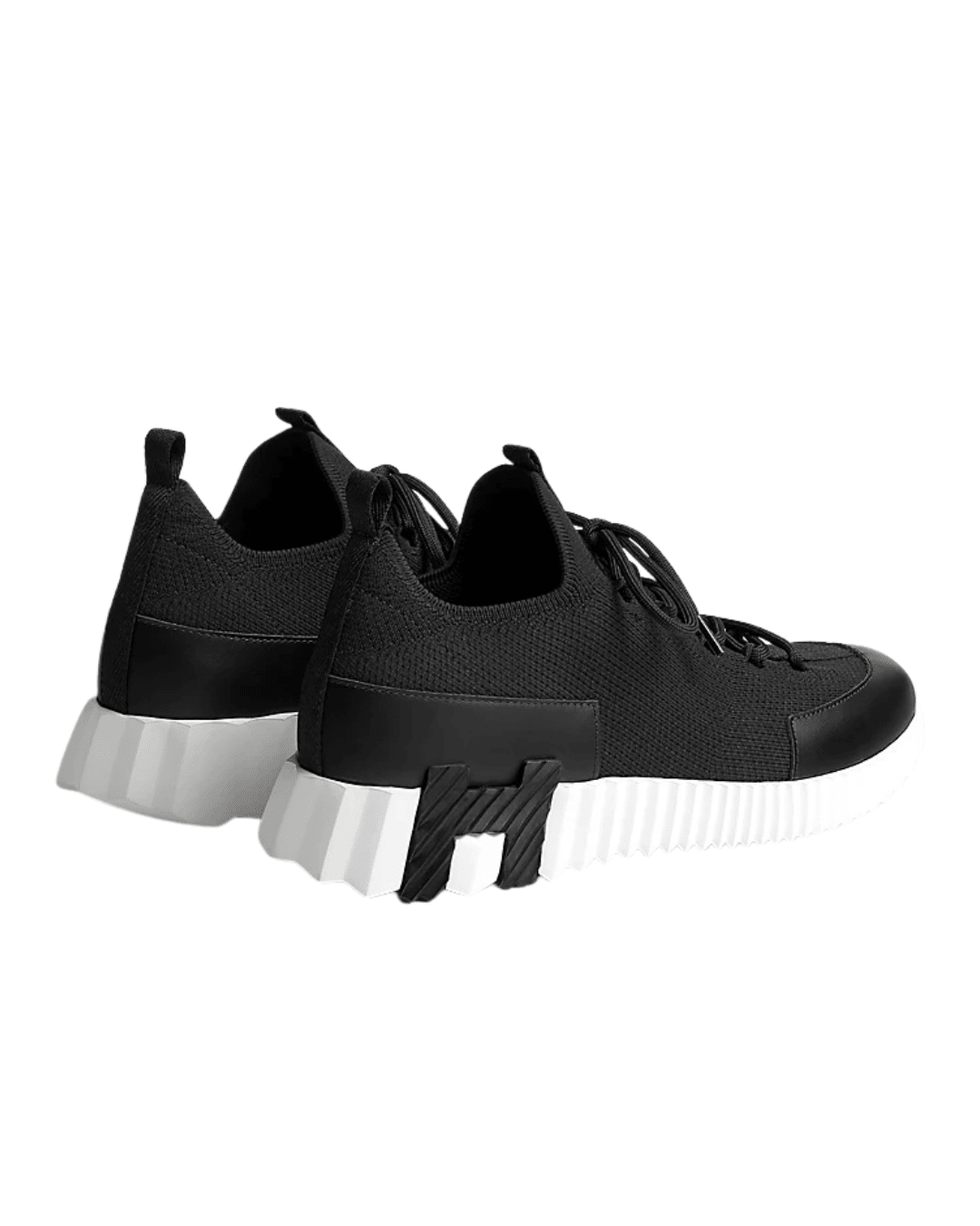 סניקרס הרמס - שחור רשת בשילוב עור | Branded shoes bymrcrazyshoes