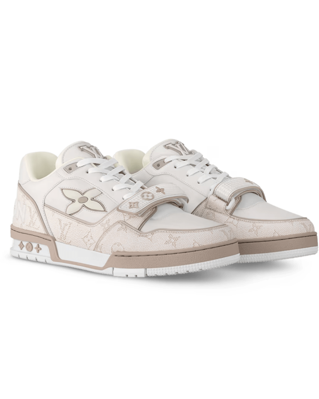 סניקרס לואי ויטון-בז בגוון לבן | Branded shoes bymrcrazyshoes