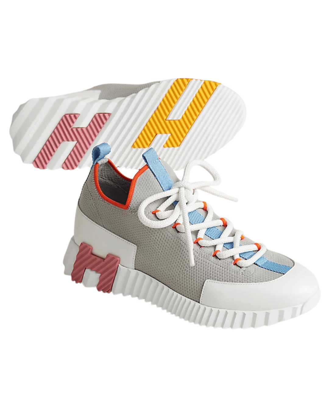 סניקרס הרמס - אפור בשילוב תכלת | Branded shoes bymrcrazyshoes