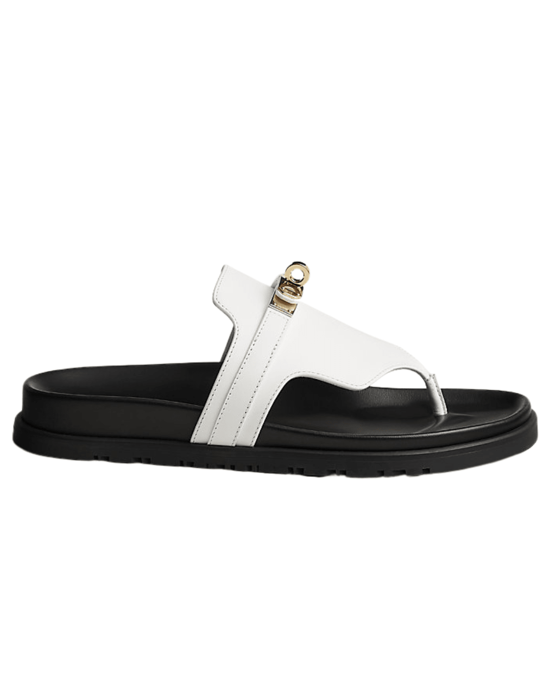 כפכף הרמס - לבן עם אבזם | Branded shoes bymrcrazyshoes