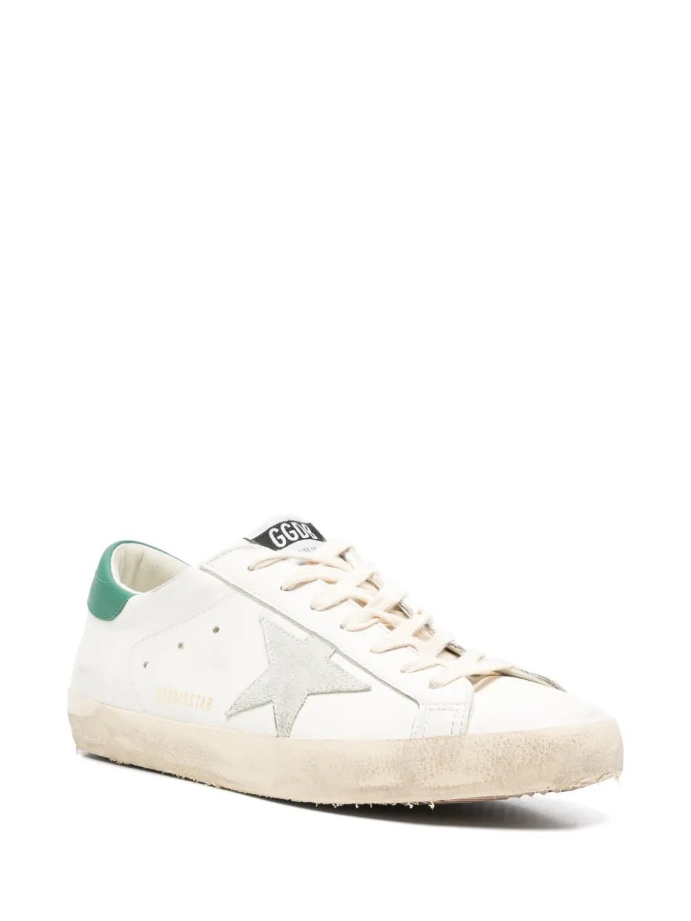 גולדן גוס- סופרסטאר לבן ועקב ירוק | Branded shoes bymrcrazyshoes
