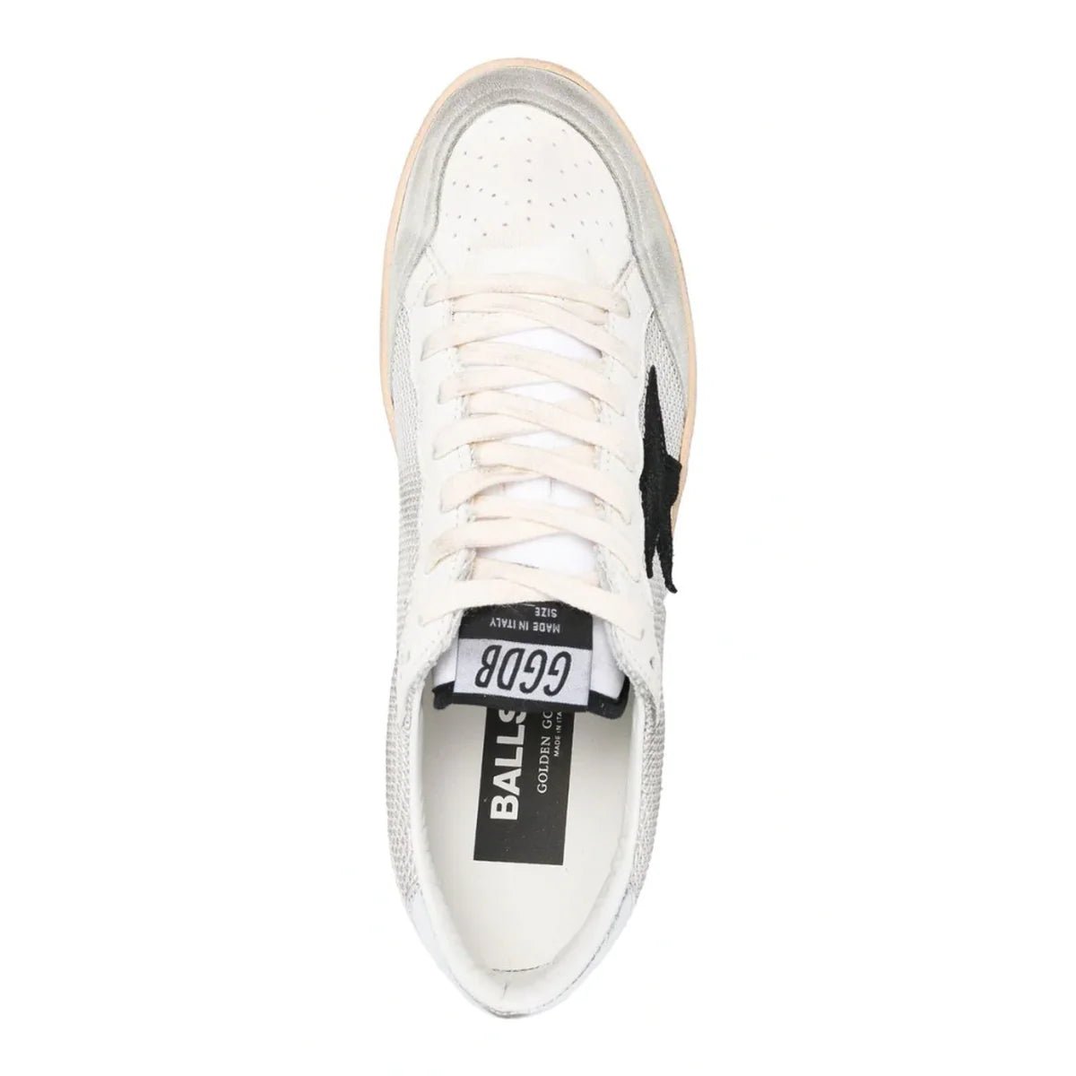 גולדן גוס- בולסטאר רשת אפור כוכב שחור | Branded shoes bymrcrazyshoes