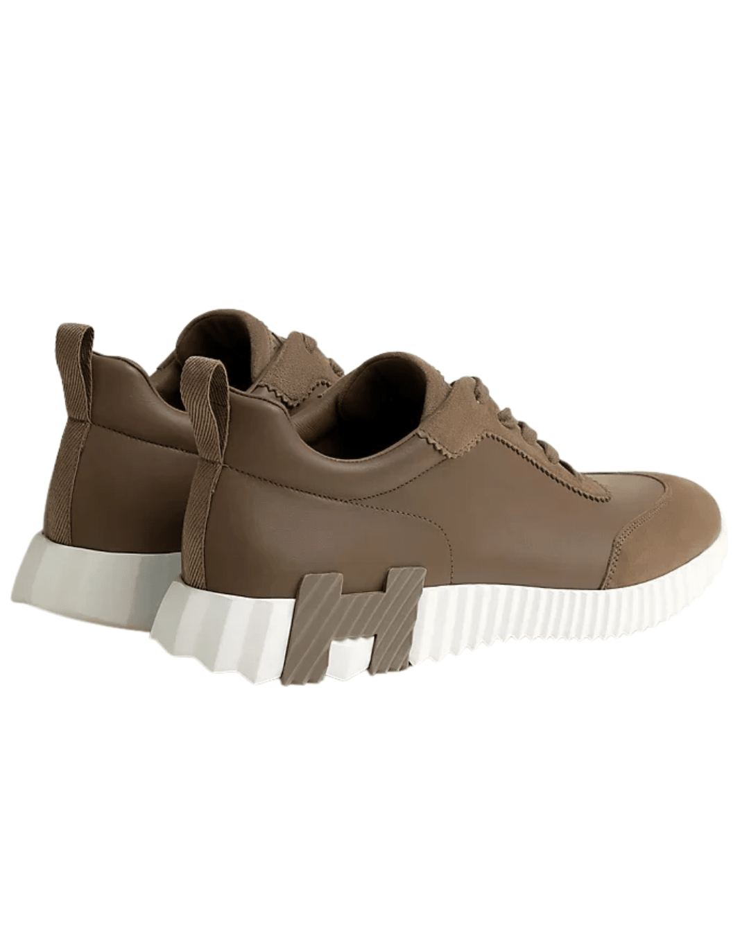 סניקרס הרמס - חום ירוק זמש ועור | Branded shoes bymrcrazyshoes