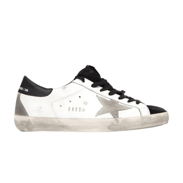 גולדן גוס סופרסטאר - לבן ושחור עם כוכב אפור | Branded shoes bymrcrazyshoes
