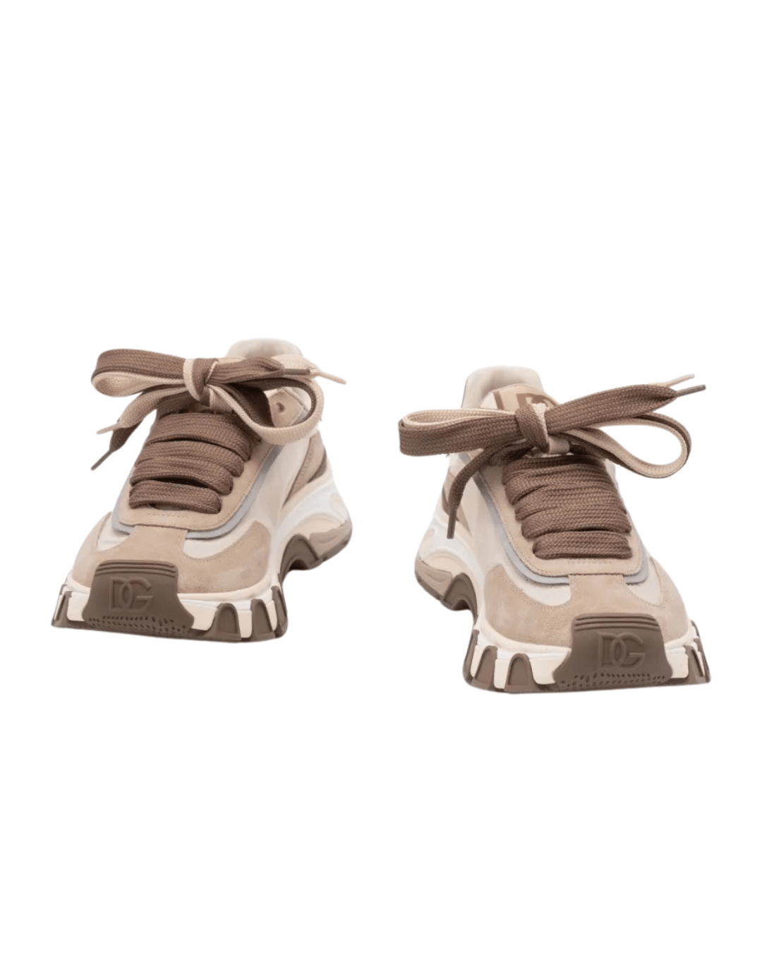 סניקרס דולצה & גאבנה - בז וחום ושרוך כפול | Branded shoes bymrcrazyshoes