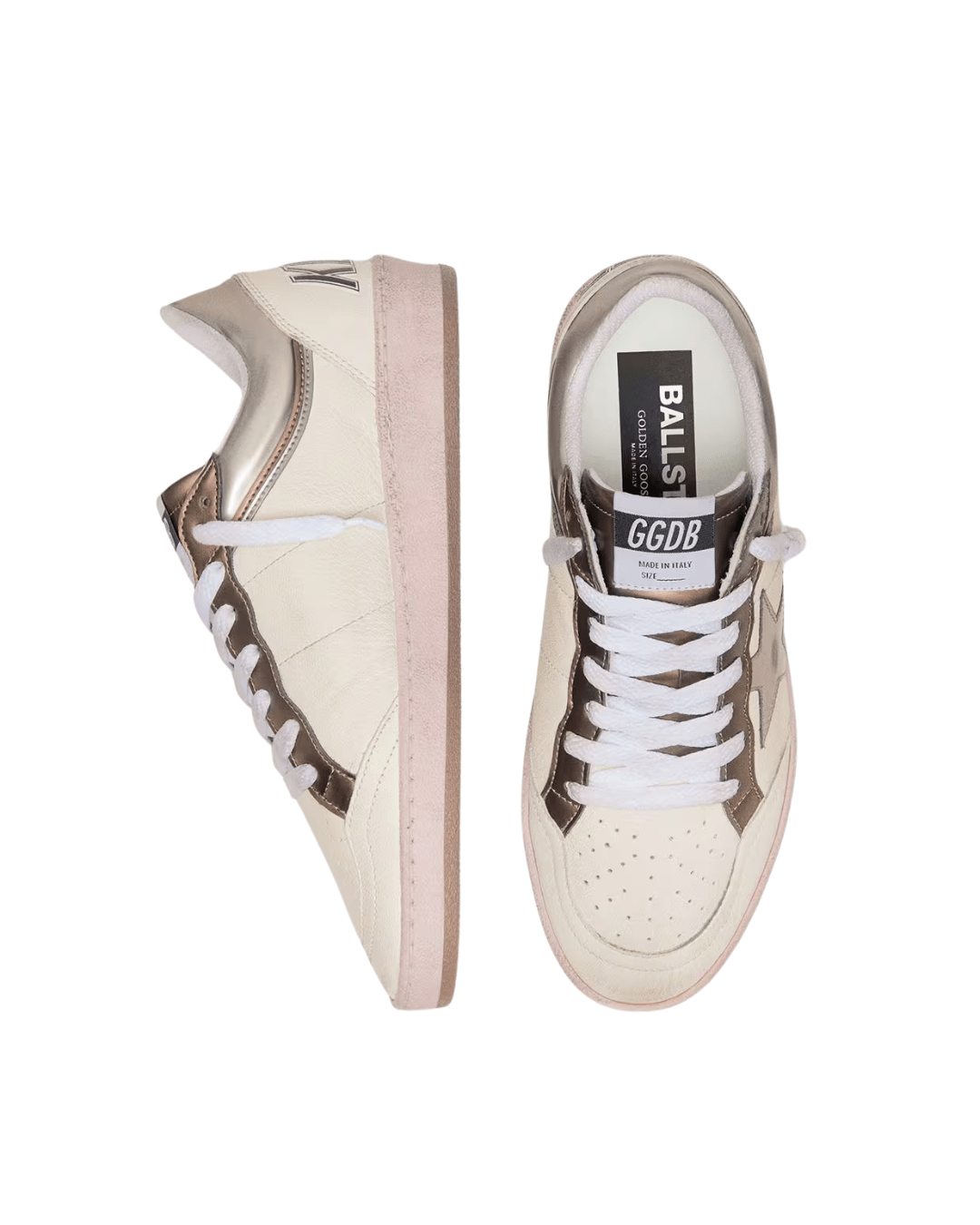 גולדן גוס-בולסטאר לבן עם ברונזה | Branded shoes bymrcrazyshoes