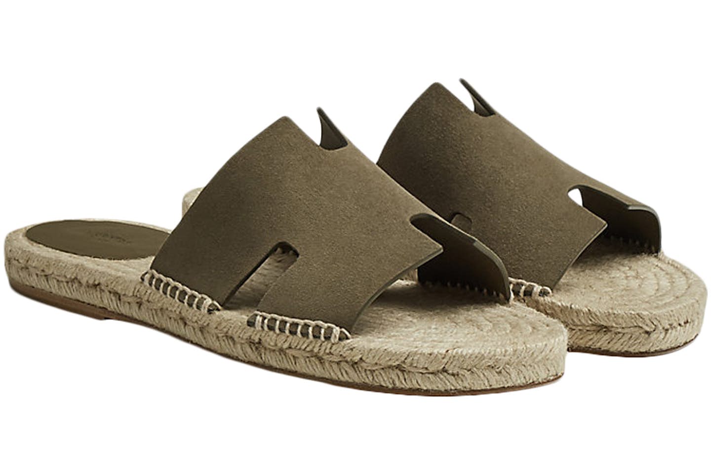 כפכף הרמס קש בצבע ירוק זית | Branded shoes bymrcrazyshoes
