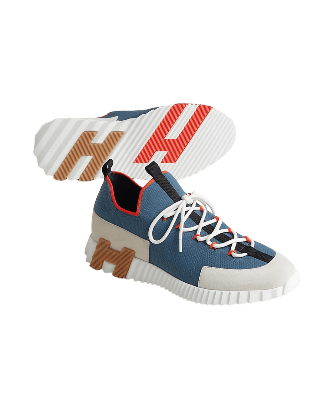 סניקרס הרמס - כחול בשילוב לבן וכתום | Branded shoes bymrcrazyshoes