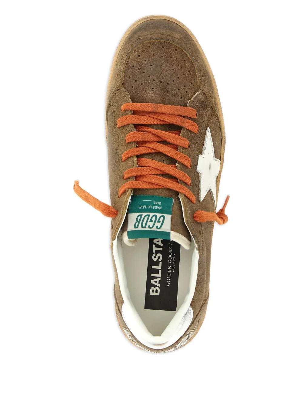 גולדן גוס- בולסטאר בז זמש ושרוך כתום | Branded shoes bymrcrazyshoes
