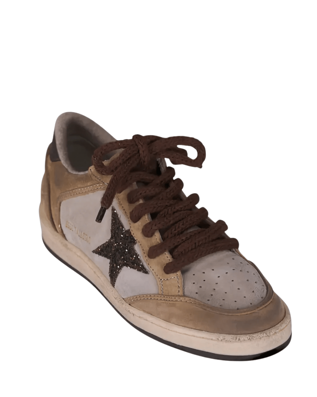 גולדן גוס - בולסטאר גוון חום כוכב מנוצנץ | Branded shoes bymrcrazyshoes