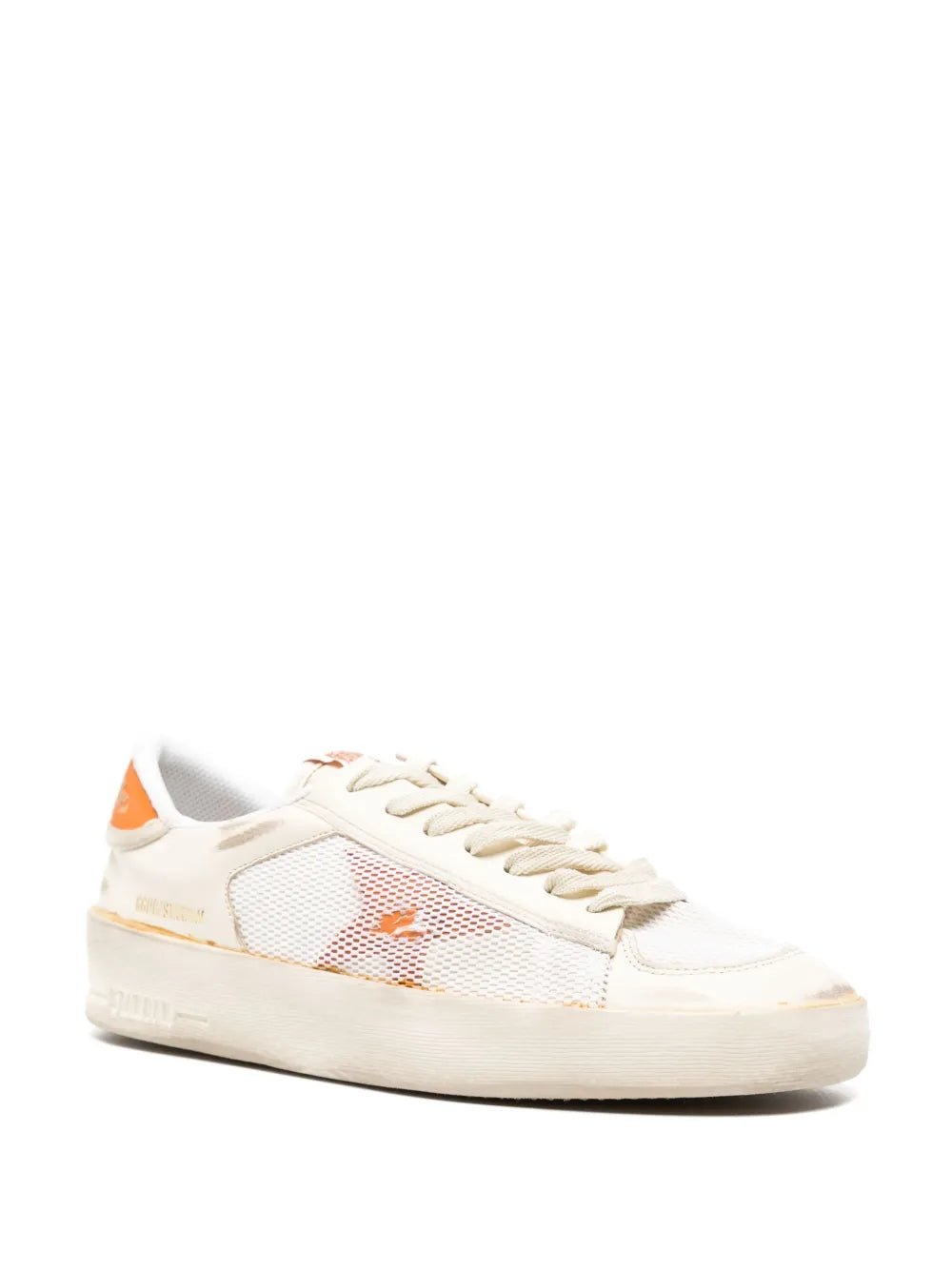 גולדן גוס - סטארדן לבן עם כתום | Branded shoes bymrcrazyshoes