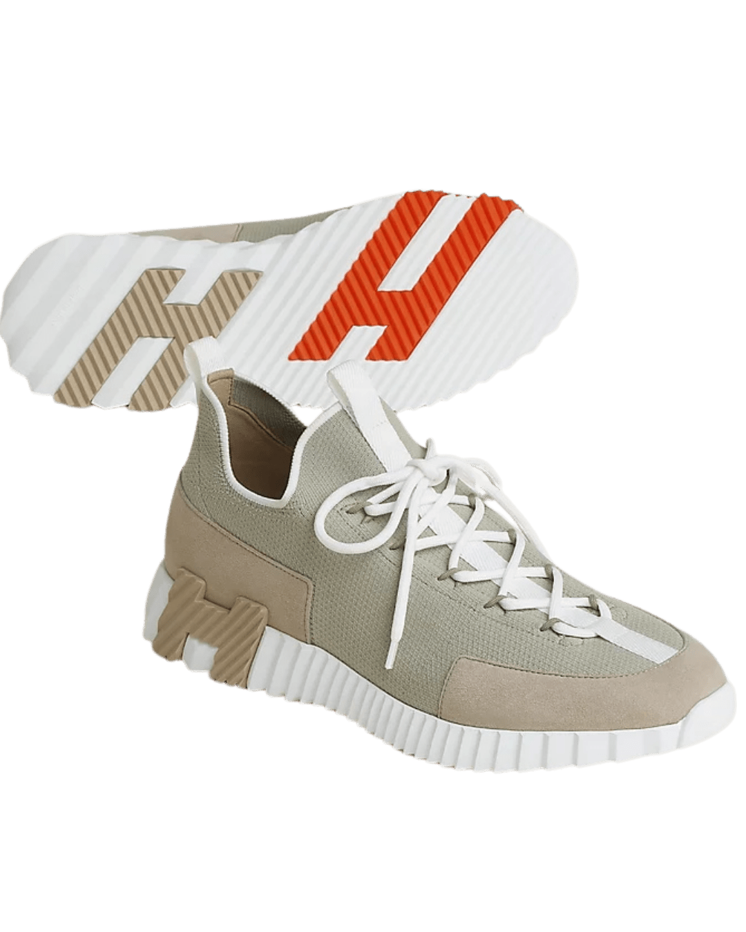 סניקרס הרמס - בגוון בז לבן | Branded shoes bymrcrazyshoes