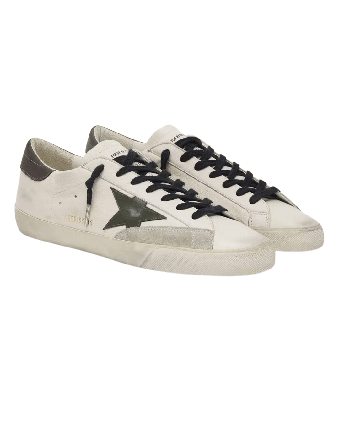 גולדן גוס- סופרסטאר לבן עם כוכב ירוק | Branded shoes bymrcrazyshoes